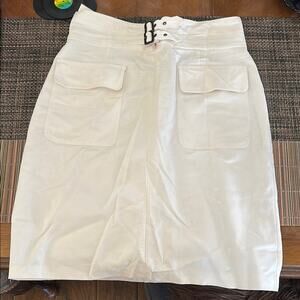 Worthington Cream Pencil Skirt Knee-Length Work